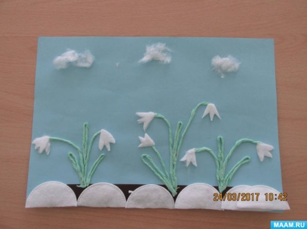 Весенние аппликации в детском саду