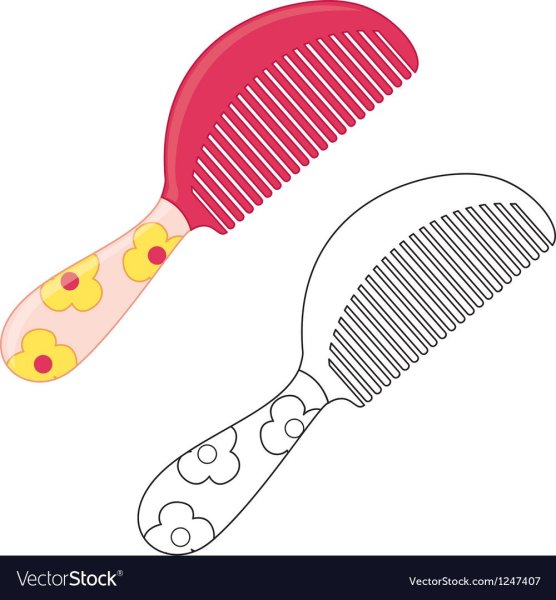 Расческа раскраска для детей
