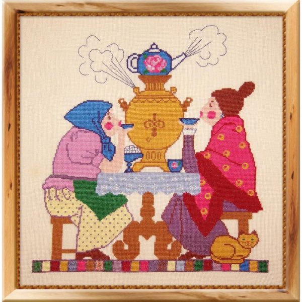 Вышивка крестом чайная церемония