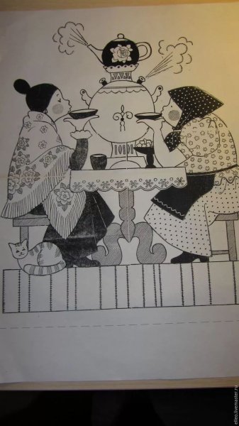 Картина чаепитие