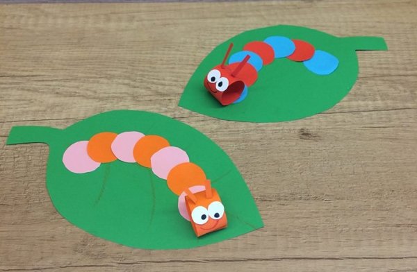 Поделка гусеница