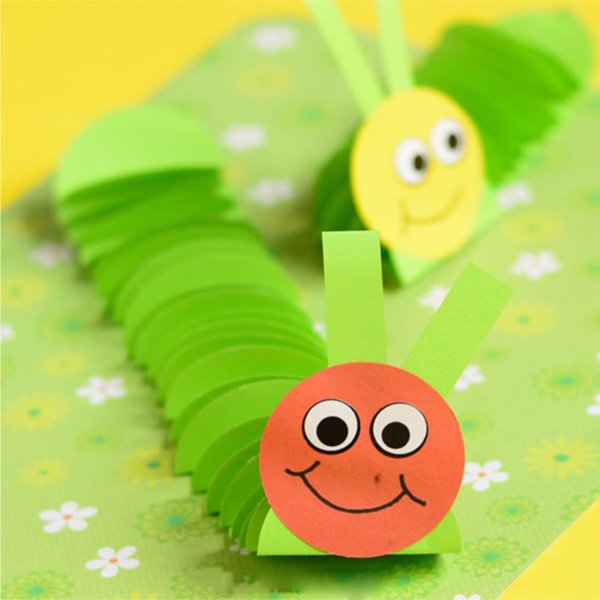 Гусеница из бумаги для детей