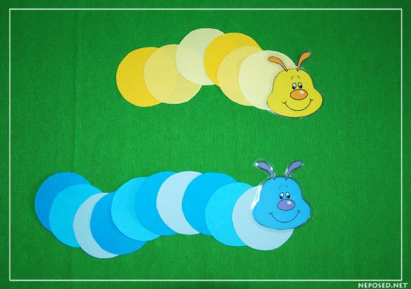 Аппликация веселая гусеница