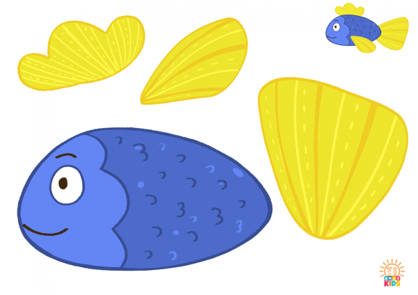 Трафарет рыбки для аппликации