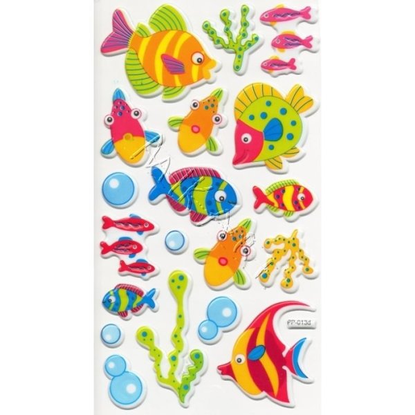 Рыбки трафареты цветные