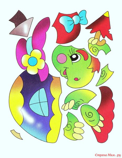 Цветные аппликации для детей