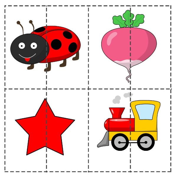 Карточки пазлы для самых маленьких