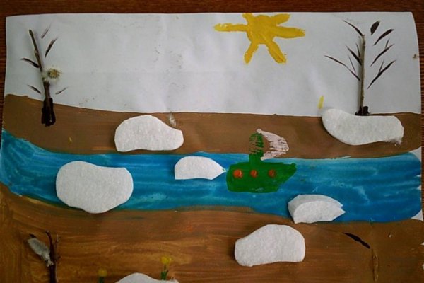 Весна аппликация для детей