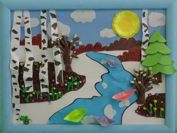 Весенняя аппликация для детей