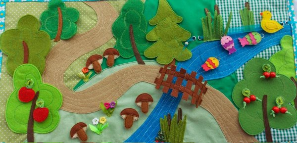 Развивающий коврик из фетра