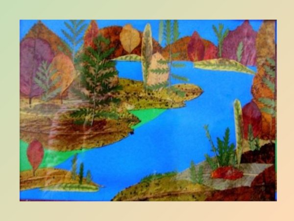 Пейзаж из листьев