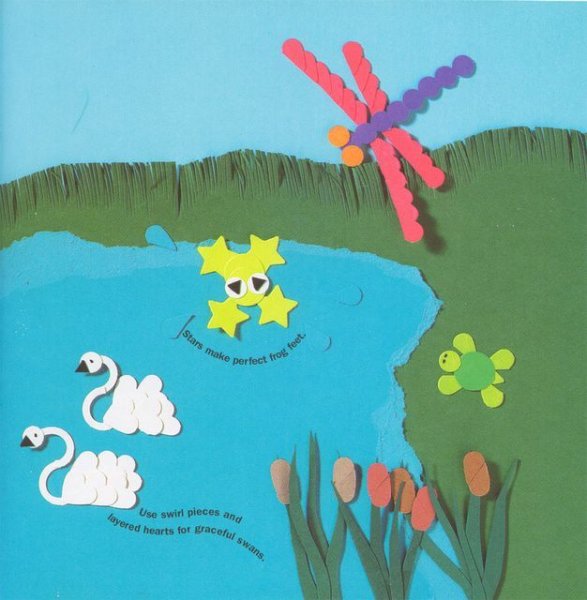 Сюжетная аппликация из бумаги