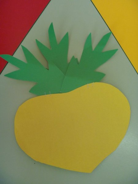 Репка из цветной бумаги