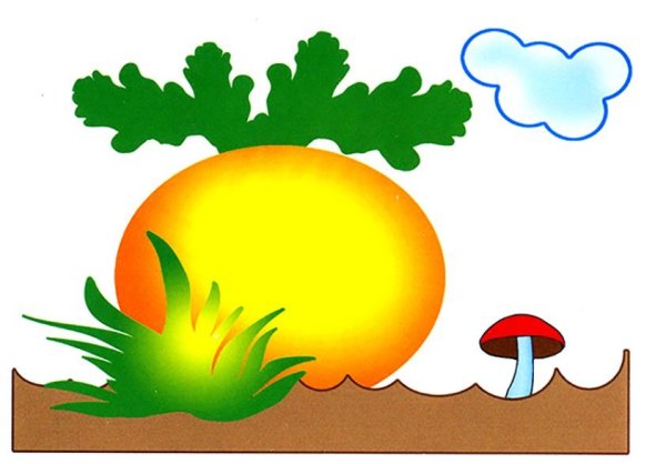 Репка. Аппликация для малышей