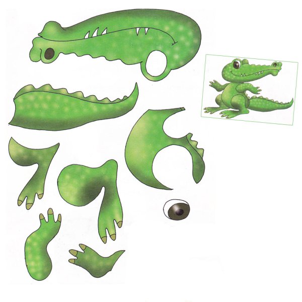 Поделка крокодил для малышей