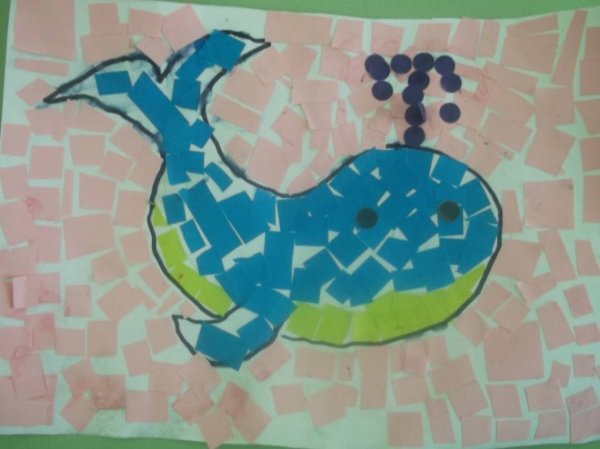 Мозаика из цветной бумаги для детей