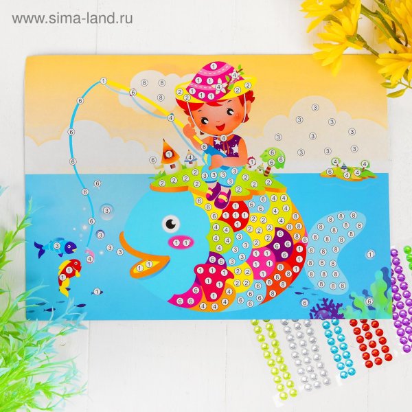 Аппликация Рыбак