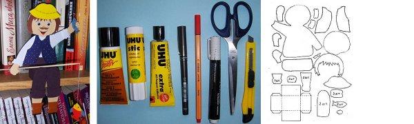 Поделка аппликация Рыбак