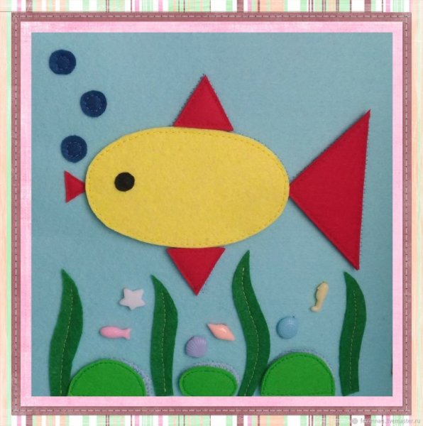 Аппликация рыбка в средней группе