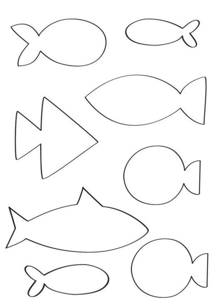 Трафарет рыбки для аппликации