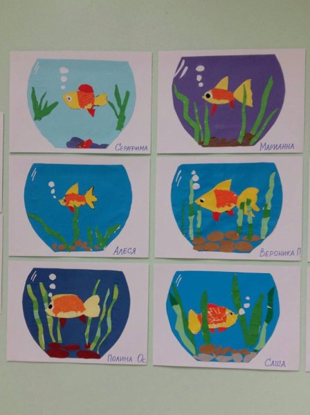 Аппликация аквариум