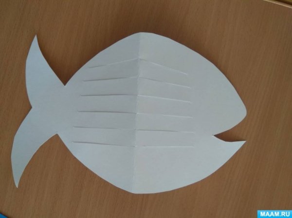 Аппликация с плетением рыбка