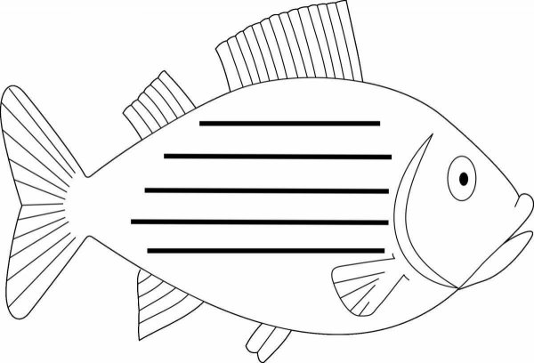 Раскраска рыбка
