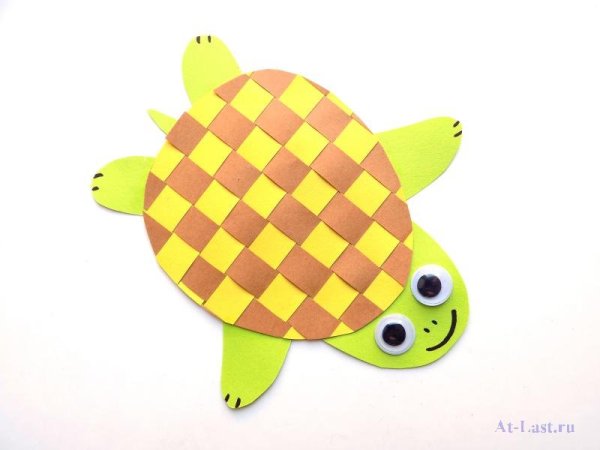 Поделка черепашка из бумаги