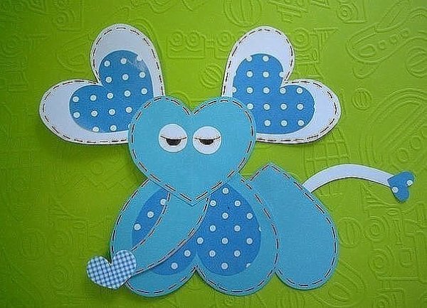 Валентинки аппликация для детей