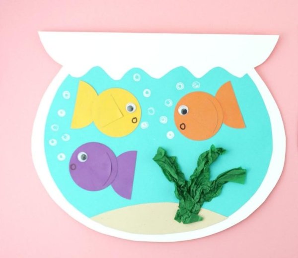 Рыбка аппликация для детей