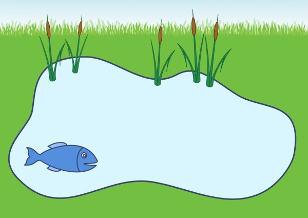 Аппликация озеро