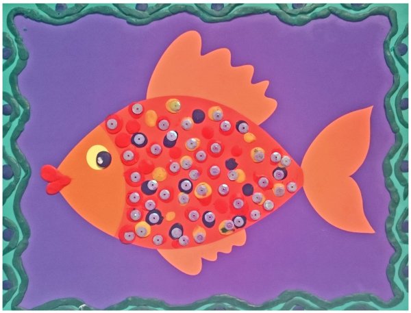 Рыбка аппликация для детей