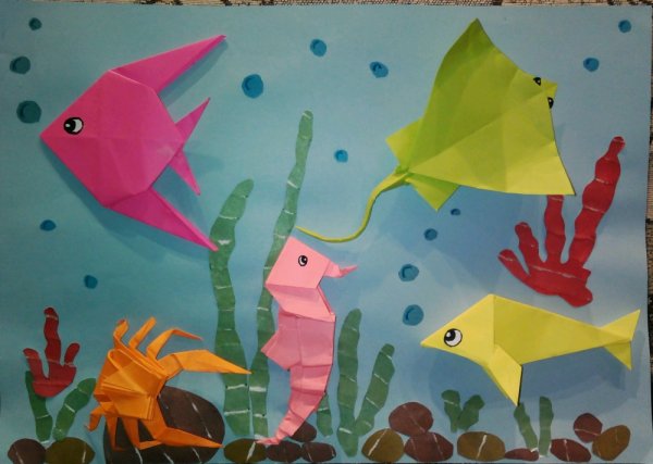 Подводный мир аппликация для детей