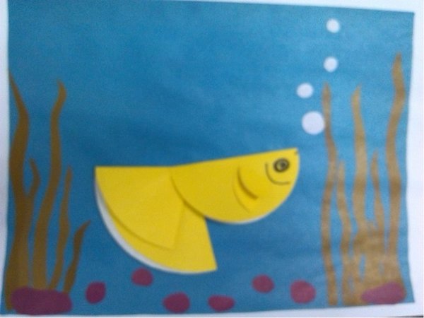 Аппликация на тему морские обитатели