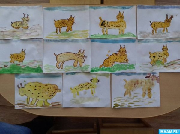 Рысь аппликация для детей