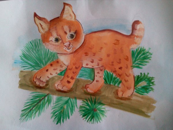 Аппликация Рысь для дошкольников