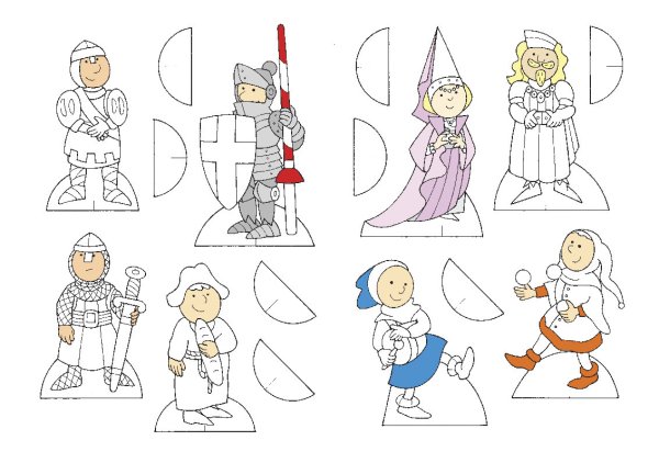 Аппликация рыцаря из бумаги