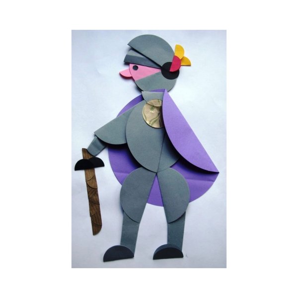 Объемная аппликация из кругов