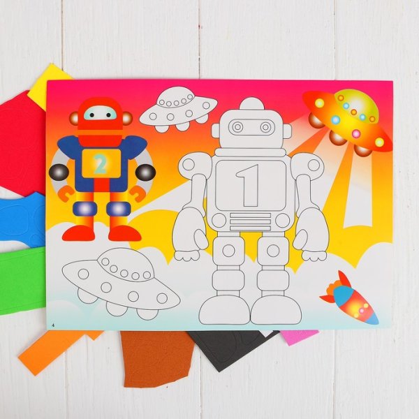 Робот аппликация для детей