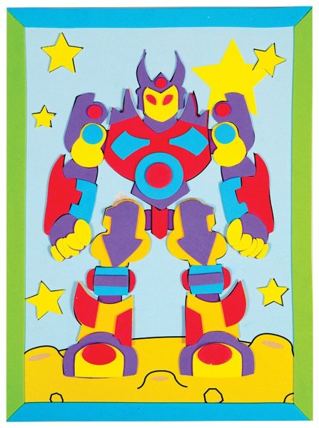 Робот аппликация для детей