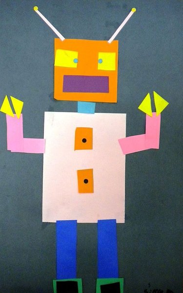 Робот аппликация для детей