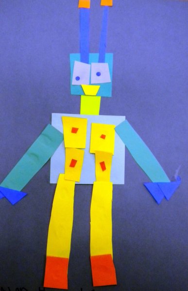 Робот аппликация для детей