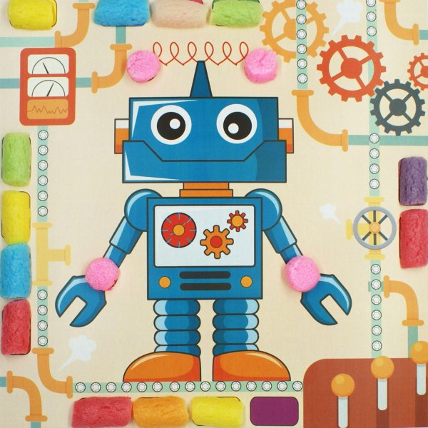 Робот из фигур для детей