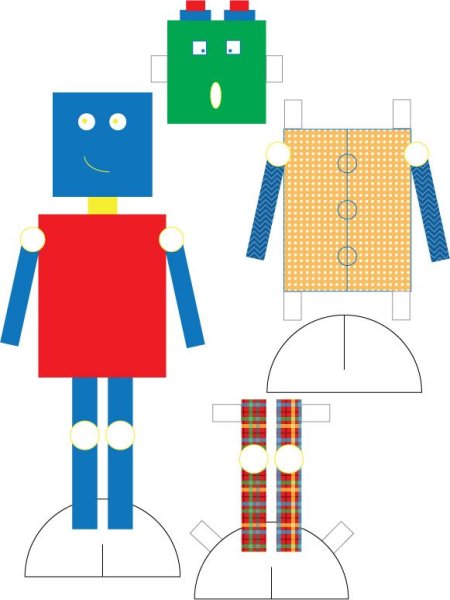 Робот из геометрических фигур