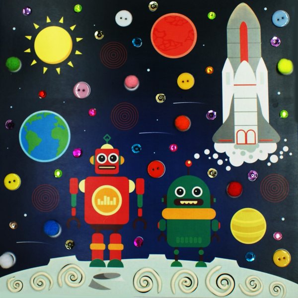 Робот аппликация для детей