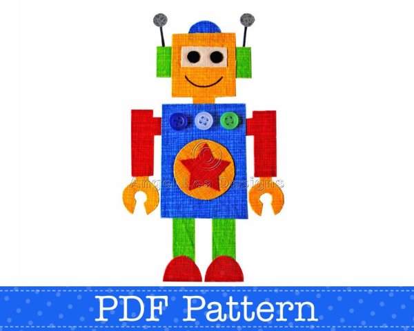 Робот аппликация из бумаги