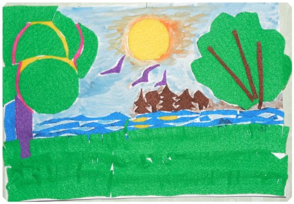 Аппликация на тему родной край