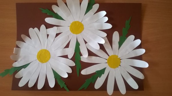 Объемная Ромашка из бумаги