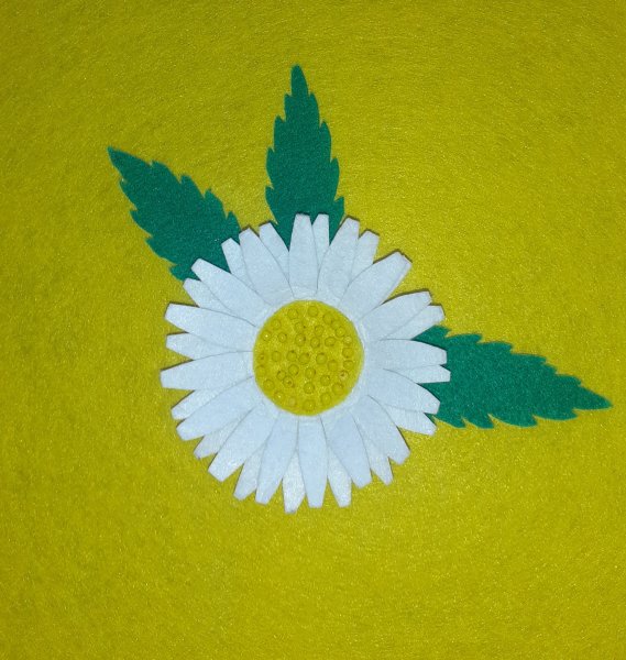 Поделка Ромашка из фетра