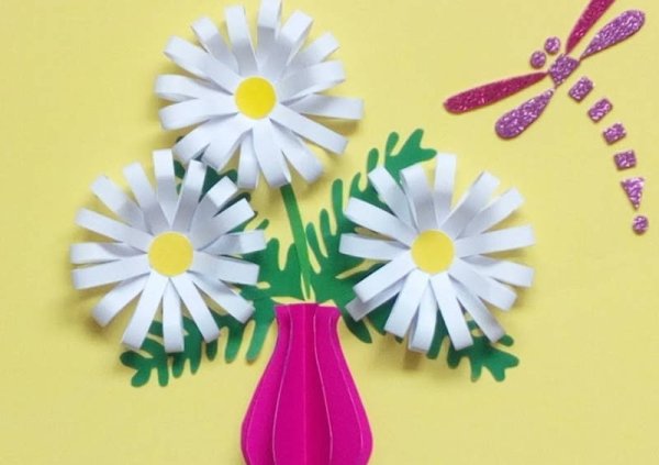 Объемная аппликация цветы